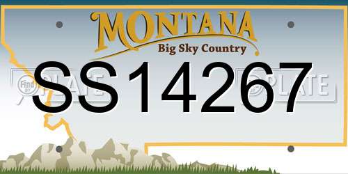 SS14267 Montana License Plate