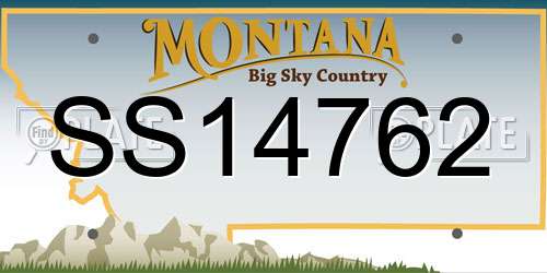 SS14762 Montana License Plate