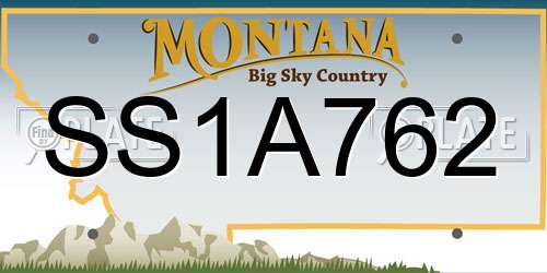 SS1A762 Montana License Plate