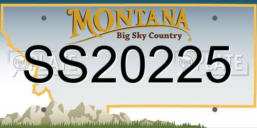 SS20225 Montana License Plate