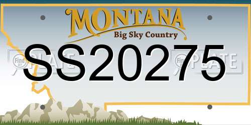 SS20275 Montana License Plate