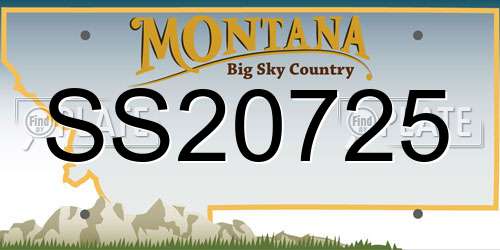 SS20725 Montana License Plate