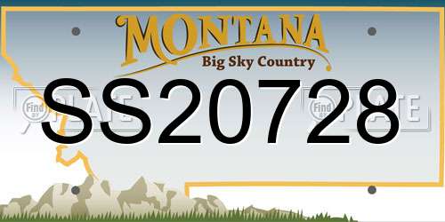 SS20728 Montana License Plate