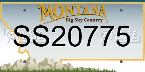 SS20775 Montana License Plate
