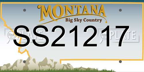 SS21217 Montana License Plate