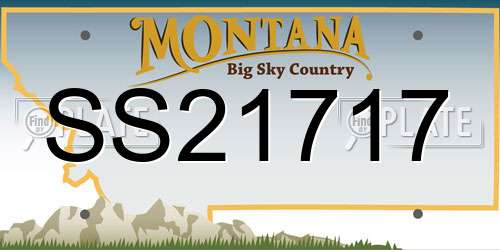 SS21717 Montana License Plate