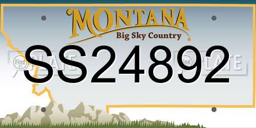 SS24892 Montana License Plate