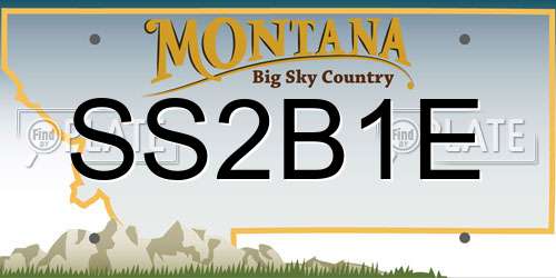 SS2B1E Montana License Plate