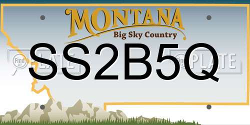 SS2B5Q Montana License Plate
