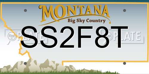 SS2F8T Montana License Plate