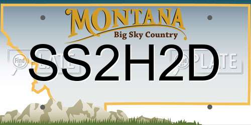 SS2H2D Montana License Plate