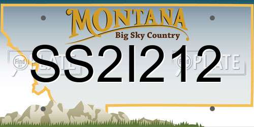 SS2I212 Montana License Plate