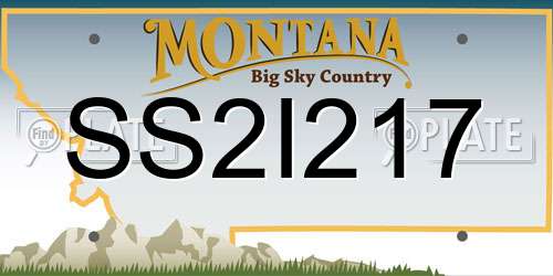 SS2I217 Montana License Plate