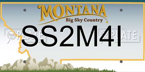SS2M4I Montana License Plate