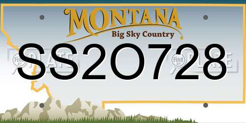 SS2O728 Montana License Plate