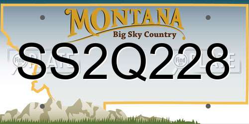 SS2Q228 Montana License Plate