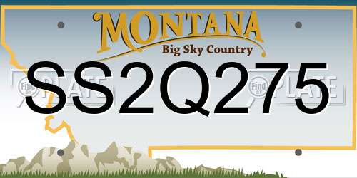 SS2Q275 Montana License Plate
