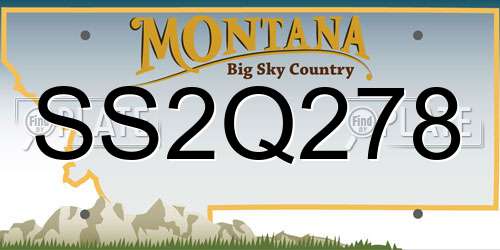 SS2Q278 Montana License Plate