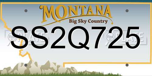 SS2Q725 Montana License Plate