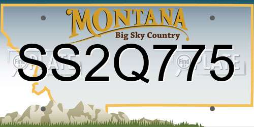 SS2Q775 Montana License Plate