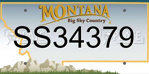 SS34379 Montana License Plate