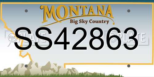 SS42863 Montana License Plate