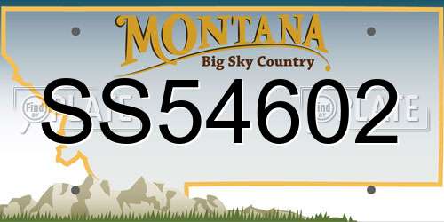 SS54602 Montana License Plate