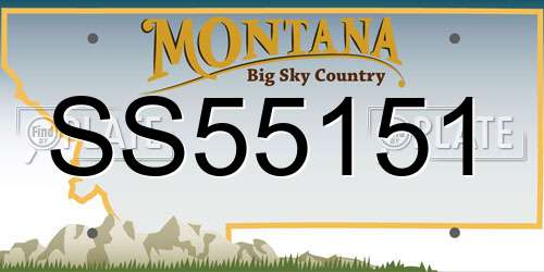 SS55151 Montana License Plate