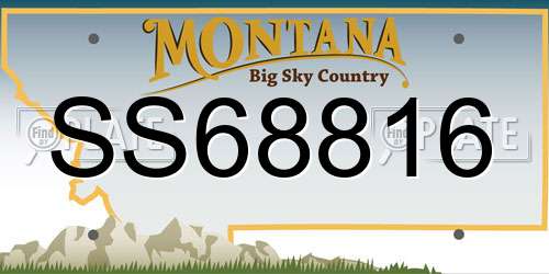 SS68816 Montana License Plate