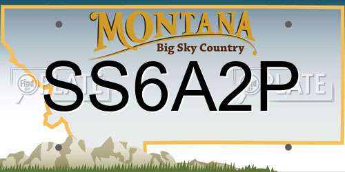 SS6A2P Montana License Plate