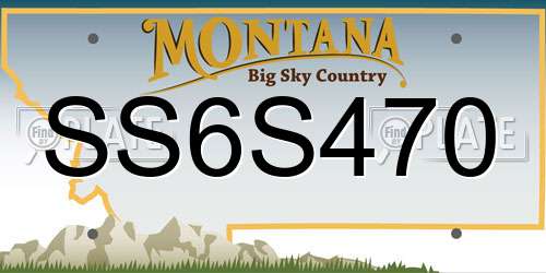 SS6S470 Montana License Plate