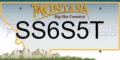 SS6S5T Montana License Plate
