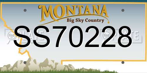 SS70228 Montana License Plate