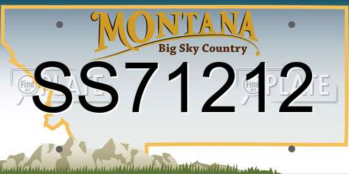 SS71212 Montana License Plate