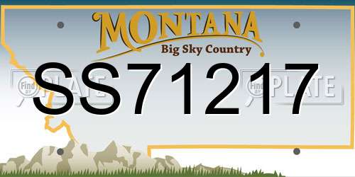 SS71217 Montana License Plate