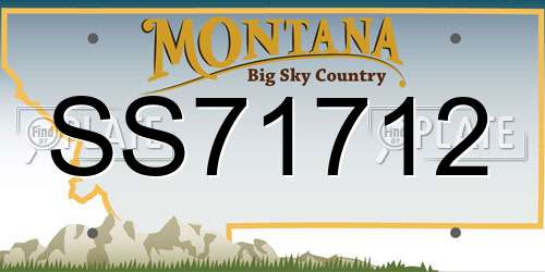 SS71712 Montana License Plate