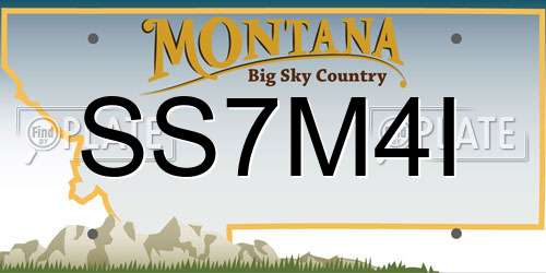 SS7M4I Montana License Plate