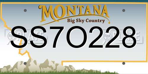 SS7O228 Montana License Plate