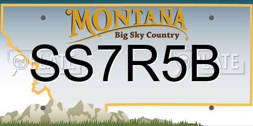 SS7R5B Montana License Plate