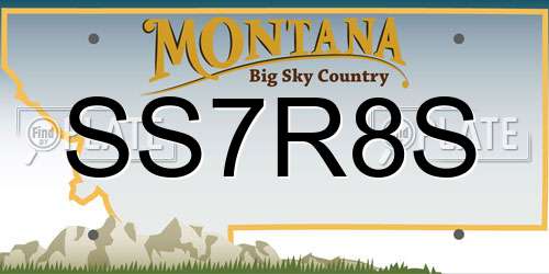 SS7R8S Montana License Plate