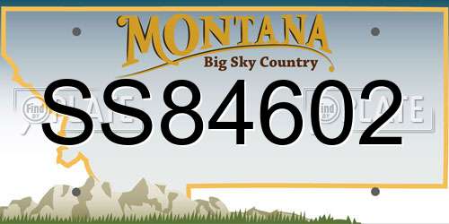 SS84602 Montana License Plate
