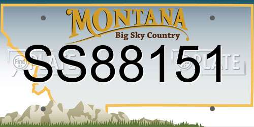 SS88151 Montana License Plate