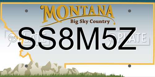 SS8M5Z Montana License Plate