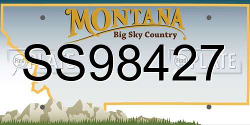 SS98427 Montana License Plate