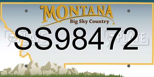 SS98472 Montana License Plate
