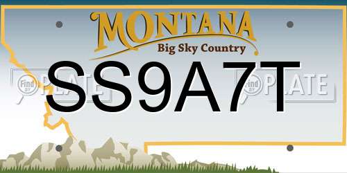 SS9A7T Montana License Plate