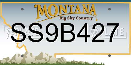 SS9B427 Montana License Plate