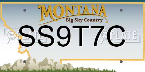 SS9T7C Montana License Plate