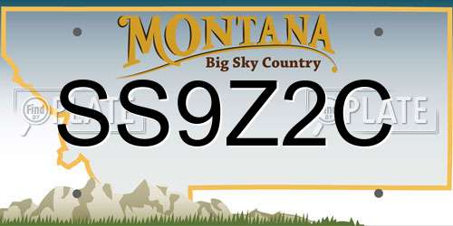 SS9Z2C Montana License Plate