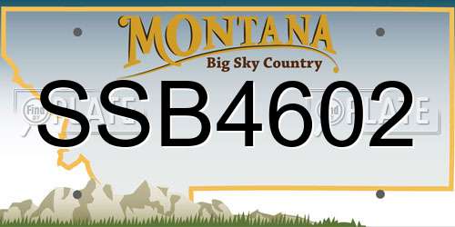 SSB4602 Montana License Plate